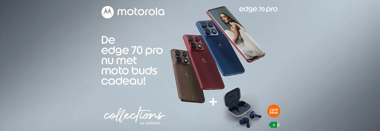 Moto Edge 70 Pro + gratis Moto Buds (Coolblue)